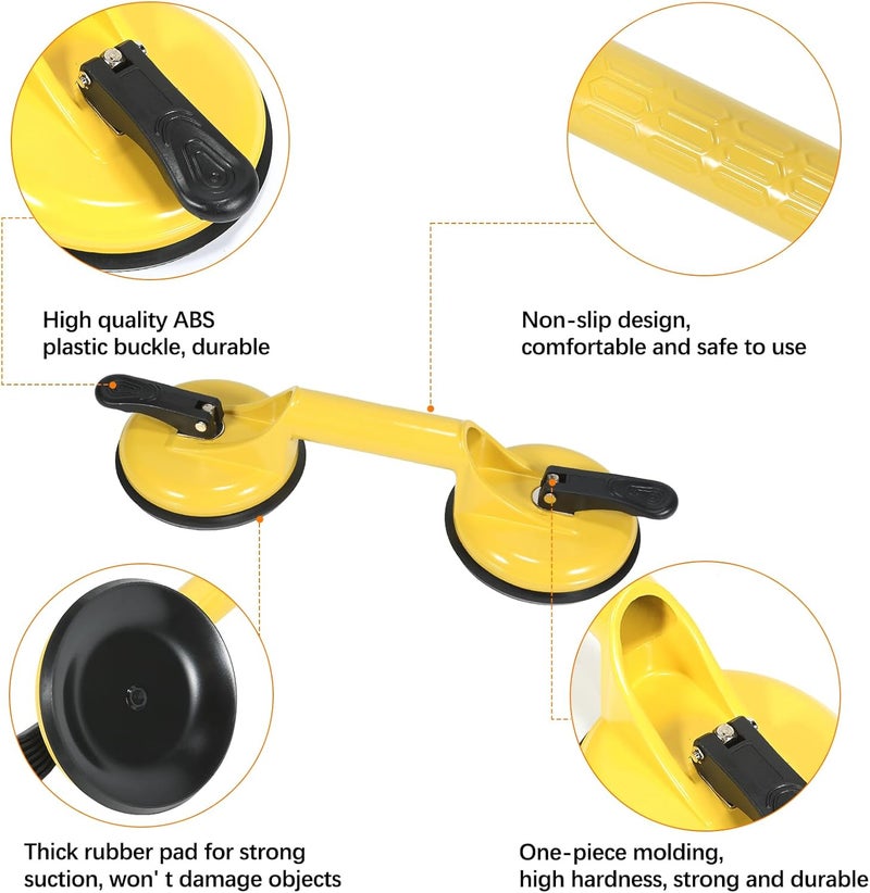 Genubi Industry Floor Gap Fixer Tool for Laminate Floor Gap Repair Plank Grabber Includes Heavy Duty Aluminum Suction Cup and Fiberglass Handle Rubber Mallet (Can't Use on Scraped Surface Floor) - Image 2
